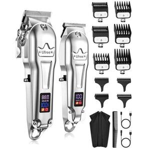 Professional Hair Clippers for Men, Cordless Metal Barber Clippers and Trimmers